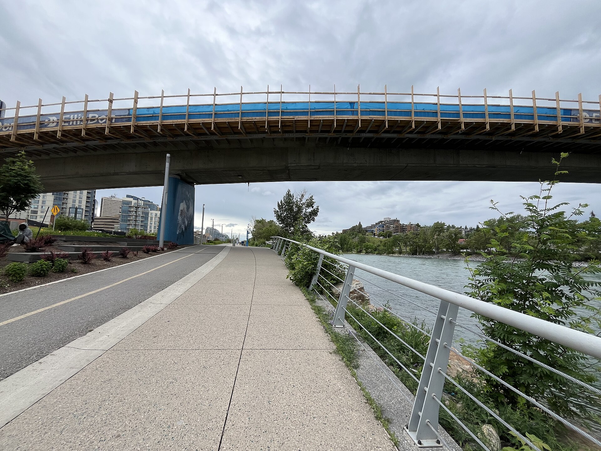 RiverWalk path beside the Bow River in Calgary
