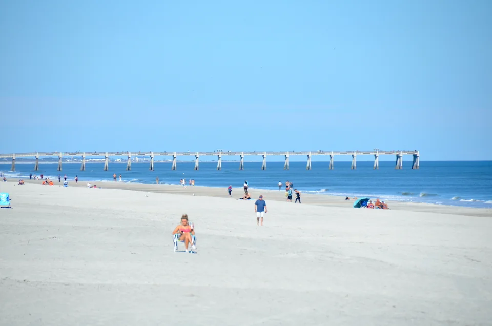 Fishing pier extending into the Atlantic at Jacksonville Beach