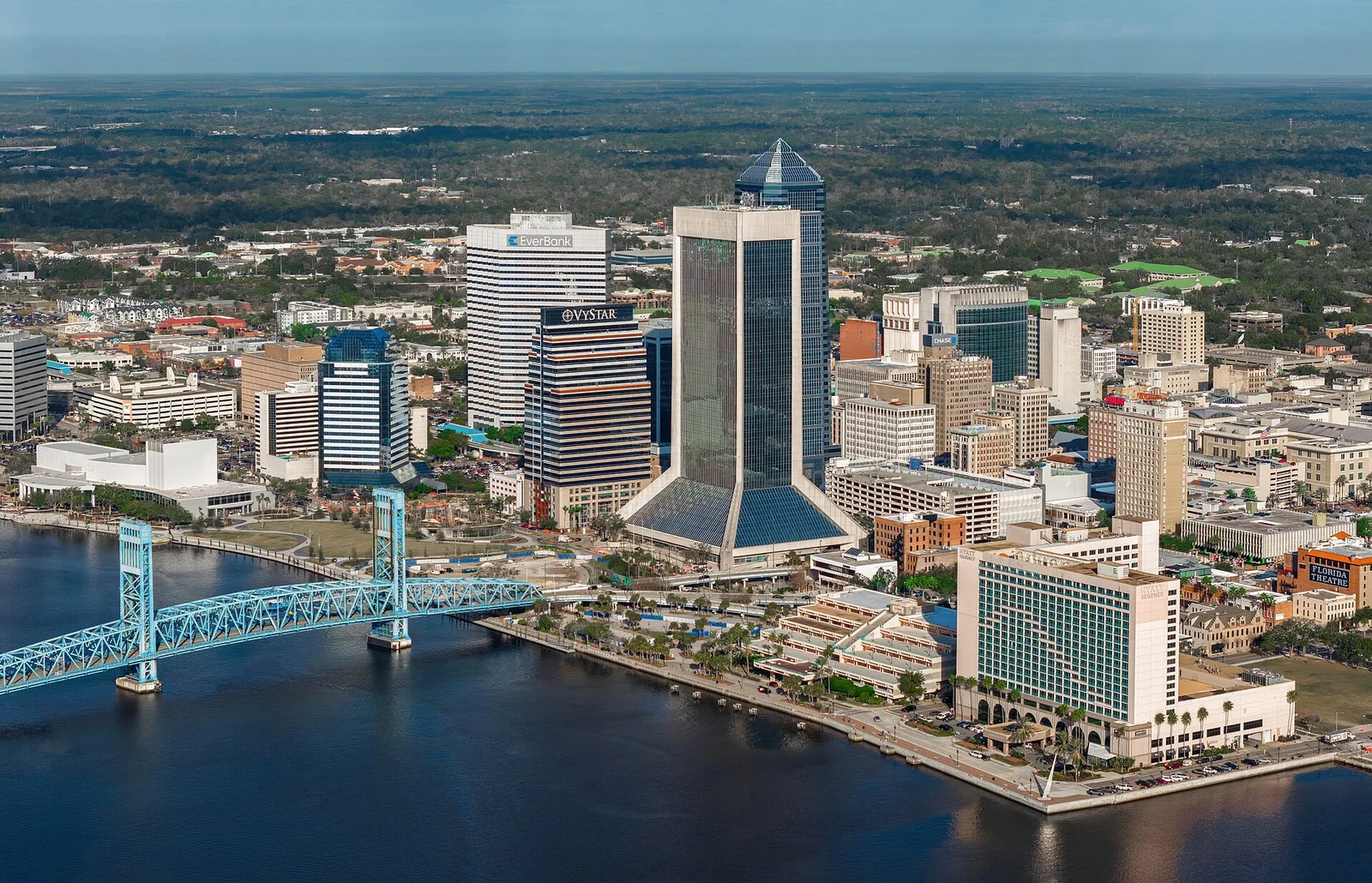 Jacksonville skyline and Main Street Bridge above the St. Johns River