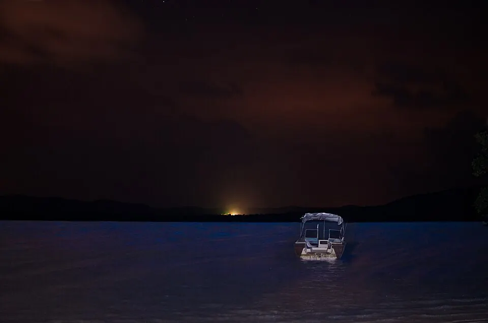 Nightfall at Mosquito Bay · Vieques — Mosquito bay, Bioluminescent bay, Vieques
