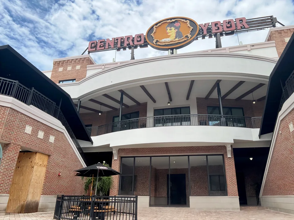 Centro Ybor sign and arched entrance in the historic Tampa district